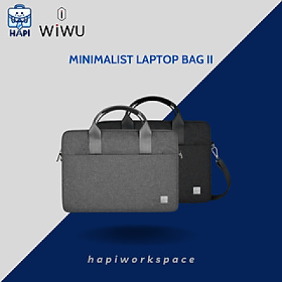 Túi hàng chính hãng WIWU Minimalist Laptop Bag II Wi-MLBII 14 inch, 15.6 inch: Trượt nước, chống sốc, ngăn phụ kiện