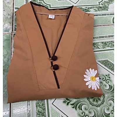 Đồ Lam Đi Chùa# Tim 2Nút Vải Tơ Lụa Cao Cấp # Đồ Bộ # Quần Áo Nữ