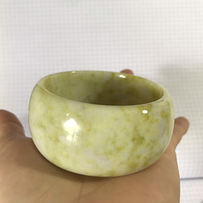 Vòng tay serpentine bản hẹ nhiều size từ 5.0 cm đến 6.5cm) cho nam và nữ (cao 3cm) màu vàng cho mệnh Thủy và Kim