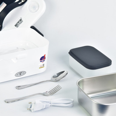 Hộp Đựng Cơm Cắm Điện Văn Phòng Bennix BN-88I Kèm Muỗng Nĩa Inox Cao Cấp- Hàng Chính Hãng