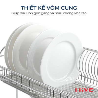 Kệ (giá) để chén bát HiVE DG 2 tầng inox 304