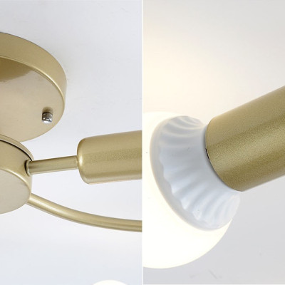 Đèn trần SIPET hình chữ S độc đáo trang trí nội thất hiện đại - kèm bóng LED chuyên dụng.