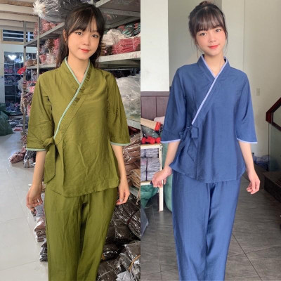 Đồ Lam Đi Chùa # Nhật Nơ Tơ lụa # Quần Áo Nữ # Đồ Bộ Nữ