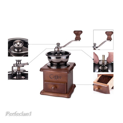 Cối Xay Cà Phê Thủ Công Bằng Gỗ Phong Cách Cổ Điển Tiện Lợi