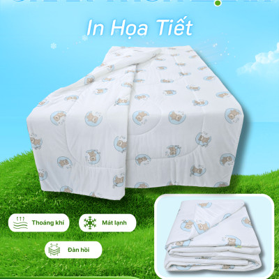 Chăn chần Thun Lạnh 180x200 in Họa Tiết