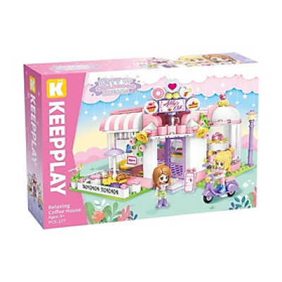 Đồ chơi - KEEPPLAY - 33020 Bộ xếp hình tiệm cà phê (KT 18x16.5x12.9cm)