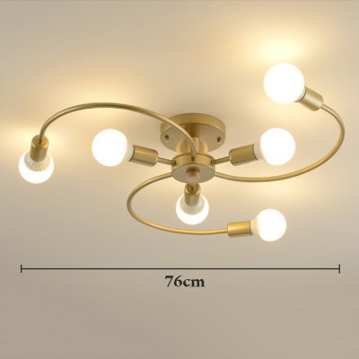 Đèn trần SIPET hình chữ S độc đáo trang trí nội thất hiện đại - kèm bóng LED chuyên dụng.