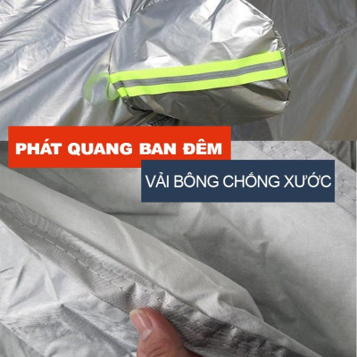 Bạt che nắng mưa bảo vệ xe ô tô Accent, bạt vải dù Oxford cao cấp bạc che ô tô 5 chỗ xe hơi 3 lớp