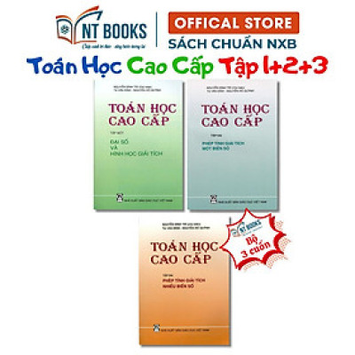 Sách - Combo Toán Học Cao Cấp Tập 1 + 2 + 3 - KHỔ NHỎ - NXB Giáo Dục - HV