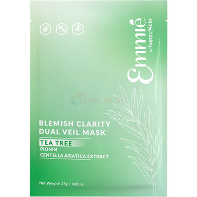 Mặt nạ tràm trà Emmié By Happyskin Tea Tree + Centella Asiatica Extract (5 miếng) - Hàng chính hãng