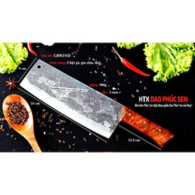 Dao Phúc Sen - Dao Chặt Gà Cán Ốp Nu Nghiến G05OCD