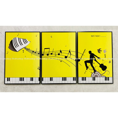 (CÓ ẢNH THẬT) Tranh treo tường trang trí decor phòng âm nhạc 9 tranh có khung kèm đinh treo