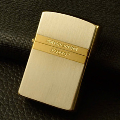 Vỏ Hộp Quẹt, Bật lửa Zorro Cao Cấp Viền Bóng, Mặt xước phay