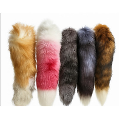 Combo Phụ kiện thời trang Đuôi cosplay cáo Xù Đẹp nhân tạo Cosplay + nơ cổ + kẹp tóc (Halloween / Lễ hội / Trang phục hóa trang)