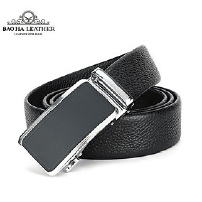 Thắt lưng nam khóa tự động BAOHALEATHER BHLH01 Dây nịt nam da bò thật