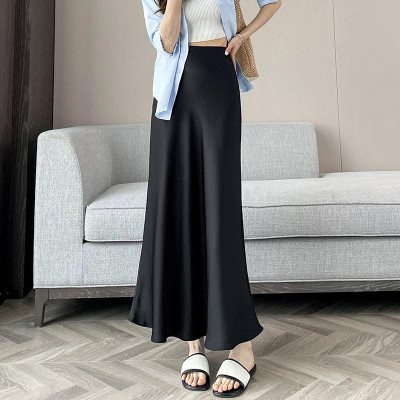 Chân váy lụa dài dáng đuôi cá cạp trễ cao cấp