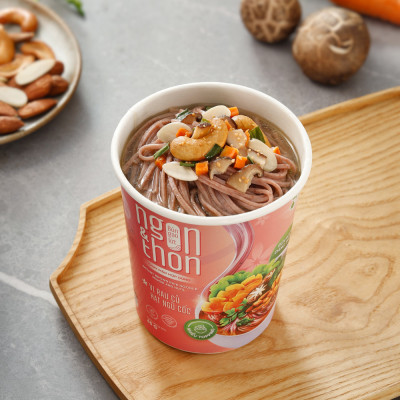 Thùng 24 ly bún gạo lứt ăn liền NGON & THON - Vị rau củ hạt ngũ cốc