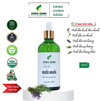 Tinh Dầu Đuổi Muỗi Nguyên Chất Đông Quân Có Tác Dụng Làm Thơm Phòng, Xua Đuổi Muỗi Và Côn Trùng, Khử Mùi Hôi, Thư Giãn 100ml/lọ