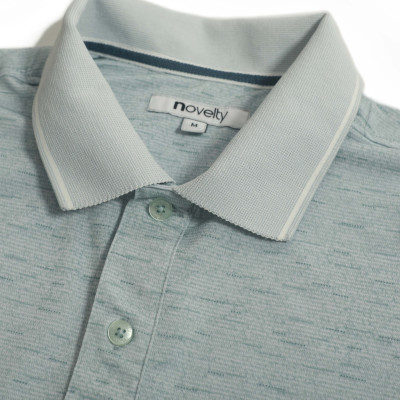 Áo thun Polo nam Novelty cổ bo thun họa tiết NATMINMCLR210082N