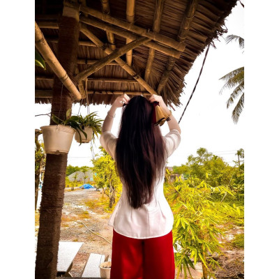 Đồ Lam Nữ Đi Chùa SJ20 Trang Nhã Kín Đáo Dành Cho Phật Tử THÊU Công Ngọc Cao Cấp