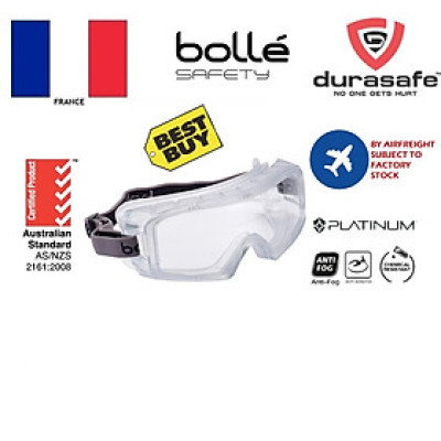 Kính BOLLE 1686101 Coverall 3 AF/AS Safety Goggles