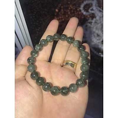 Vòng tay đá thạch anh tóc xanh 10li MT01