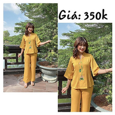 ĐỒ LAM ĐI CHÙA Sen Lụa Pháp Cao Cấp