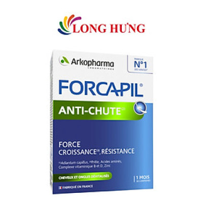 Viên uống Arkopharma Forcapil Anti-Chute hỗ trợ tóc, móng chắc khỏe (30 viên) - Hàng chính hãng