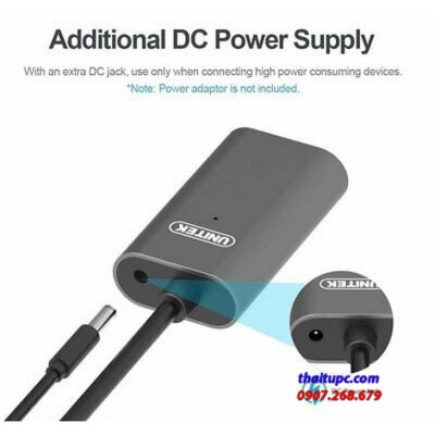 Cáp Type C (dương) nối dài sang Type C (âm) Unitek 5m (U305AGY) - HÀNG CHÍNH HÃNG