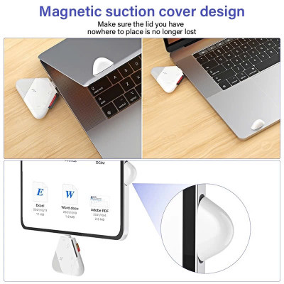 Đầu đọc thẻ nhớ SD, TF ( Micro SD ) đa năng 3in1 dùng cho iPhone, iPad, điện thoại Android, máy tính, PC, laptop - Hàng Chính Hãng