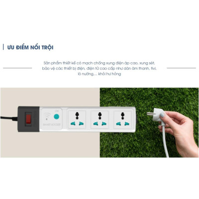 Ổ cắm thông minh Wifi 5m Rạng Đông Model: OC02.WF 3C/5M/10A