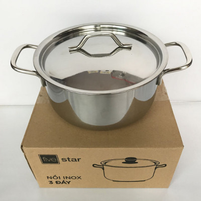 Nồi 3 Đáy Inox 430 Fivestar Dùng Cho Bếp Từ 