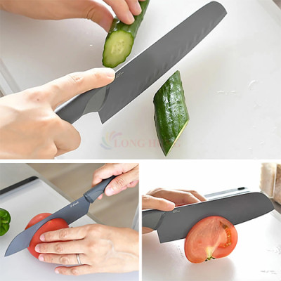 Dao làm bếp Titanium Santoku Tefal Fresh Kitchen 12cm K1220104 - Hàng chính hãng