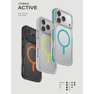 Ốp Lưng Cho iPhone 17 Pro/ 17 Pro Max UNIQ COMBAT ACTIVE Thiết Kế Phát Sáng Trong Bóng Tối Chống Sốc 4m MagClick Hàng Chính Hãng