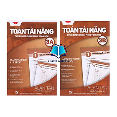 Sách - Toán Tài Năng 3 - Toán lớp 3 ( Bộ 2 cuốn, 8 - 9 Tuổi ) (HGT)