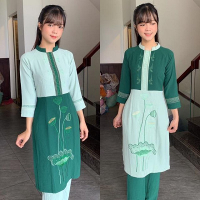 Đồ Lam Đi Chùa # Cách Tân Thêu Hạt Vải Đũi # Quần Áo Nữ # Đồ Bộ Nữ