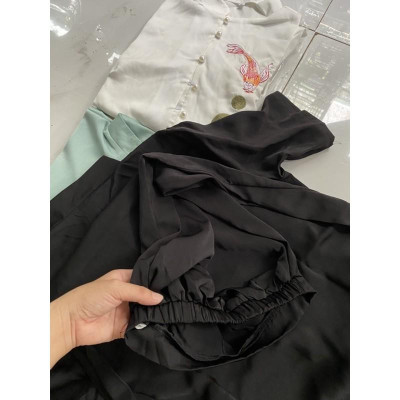 Đồ Lam Đi Chùa # Cá Ngọc Quần Váy # Vải Lụa Cao Cấp# Quần Áo # Đồ Bộ