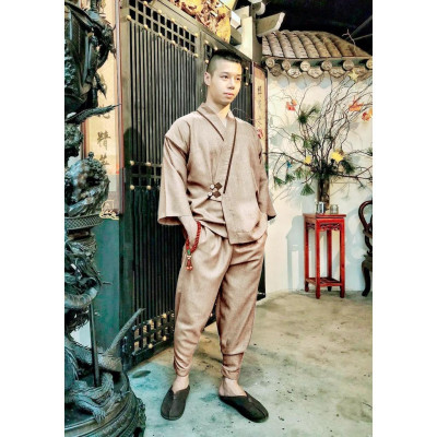 ĐỒ LAM ĐI CHÙA  Đồ Lam Đi Chùa Set Đồ Nam Cao Cấp S11