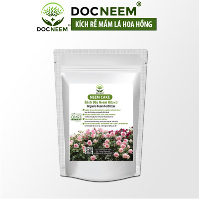 Neem Cake DOCNEEM bánh dầu neem hữu cơ trị sùng đất, cuốn chiếu, ốc sên, kích rễ hoa hồng, phong lan khu vườn, túi 1kg