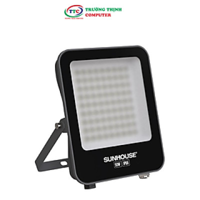 Đèn pha LED SUNHOUSE Spec SHE-LSPPL01.50W Sử dụng Chip LED ,Tuổi thọ 25.000 giờ, chuẩn IP66, chống nước