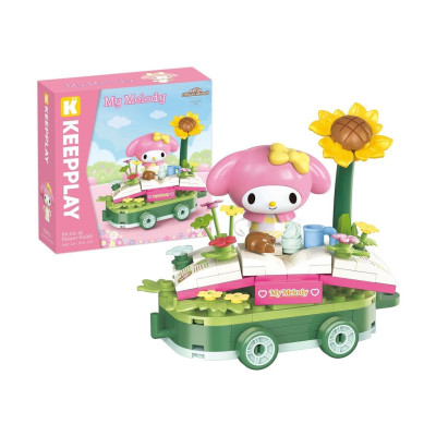 Đồ chơi - KEEPPLAY - 20831 Bộ đồ chơi xếp hình mô hình My Melody đi picnic ở vưởn hoa (KT 10.5x8x7.5cm)