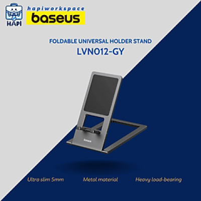 Giá đỡ kim loại xếp gọn hàng chính hãng Baseus BS-LVN012-GY cho điện thoại/tablet siêu mỏng