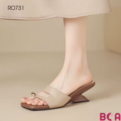 [THANH LỊCH - THOẢI MÁI] Dép Guốc Đế Xuồng Xỏ Ngón Cao Gót 5p RO731 ROSATA Đi Làm - Đi Chơi Đều Thoải
