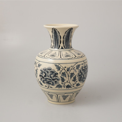 Bình bảo châu gốm Chu Đậu (S5) - Kích thước F19cm x H28cm