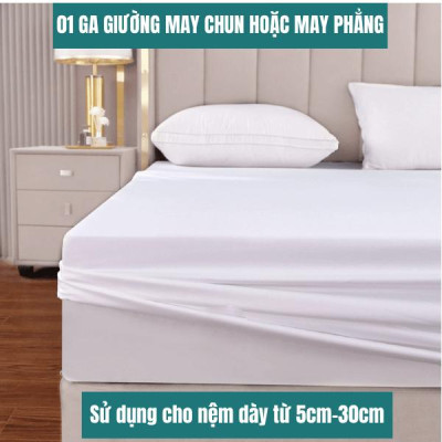 Ga Giường SAGATEX Vải Cotton Độ Bền Cao Tiêu Chuẩn Khách Sạn 5 Sao Chất Vải Cotton T400