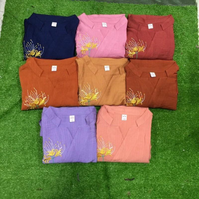 Đồ Lam Đi Chùa Hoa Mẫu Đơn nơ