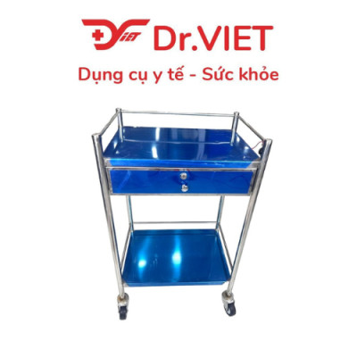 Xe Đẩy DCG-29 Đức Cường Inox 2 Tầng 35 x 50 (Có Hộc) – Giải Pháp Tiện Lợi Cho Mọi Nhu Cầu Vận Chuyển
