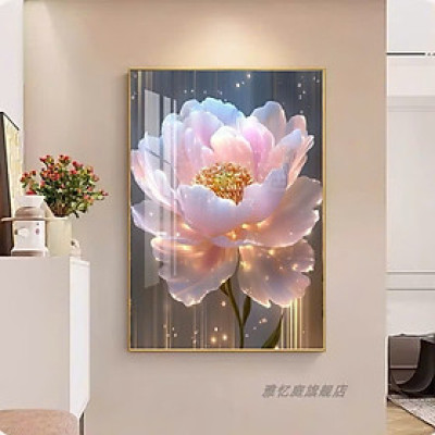 (HCM) Tranh treo tường tráng gương hoa khoe sắc trang trí phòng khách, phòng ngủ kèm đinh treo