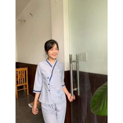 Đồ Lam Đi Chùa # Tim Viền