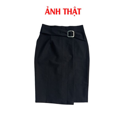 Chân váy bút chì kiểu dáng hàn quốc kèm nơ thắt sang trọng quyến rũ vải kaki thun co giãn, thoáng mát